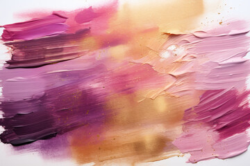 Poster - make up painting with pink purple stripes