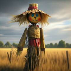 Sticker - scarecrow in a field