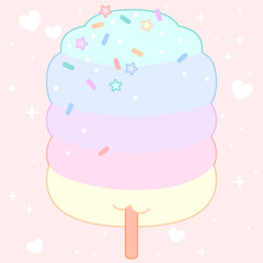 Wall Mural - abstract background with cotton candy vector illustration. abstract pastel cotton candy background. 