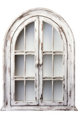 Wall Mural - a white shabby chic cabinet isolated on a transparent background, generative ai