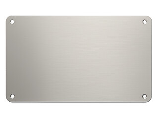 Metal plate isolated on transparent or white background, png