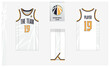 Basketball uniform mockup template design for sport club. Basketball jersey, basketball shorts in front and back view. Basketball logo design. 