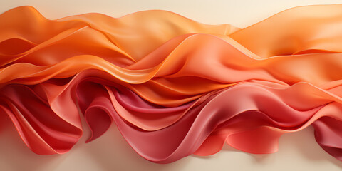 Fototapete - Red color flow wave trendy background. Background for presentation, Copy space, backdrop. Colorful texture. Ai generative