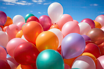 Wall Mural - Background with the image of multicoloured balloons