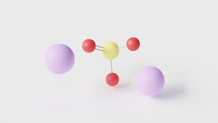 Canvas Print - sodium sulfite molecule 3d, molecular structure, ball and stick model, structural chemical formula preservative e221