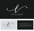 © iDesigner - T initial letter handwriting and signature logo