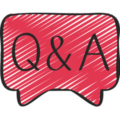 Wall Mural - Q And A Message Icon