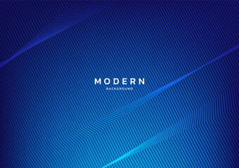 Aufkleber - Abstract modern blue background dynamic line. High tech template. Concept technology, futuristic, big data, Ai, luxury, business, online, financial, presentation, banner, advert