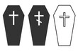 Coffin icon. Funeral design set vector ilustration.