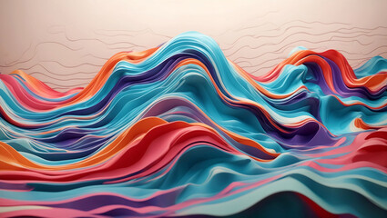 3D Wave Liquid Background