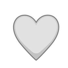 Poster - White heart emoji isolated vector icon. Emoticons symbol modern, simple, vector.
