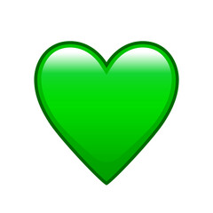 Poster - Green heart emoji isolated vector icon. Emoticons symbol modern, simple, vector.