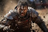 Fototapeta Sport - Man gladiator in battle