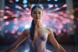 © urdialex - a young ballerina wearing ballet chlothes dancing
