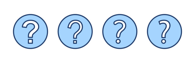 Sticker - Question icon vector. question mark sign and symbol