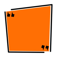 orange folder with sign quote mark box