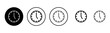 Clock icon set illustration. Time sign and symbol. watch icon