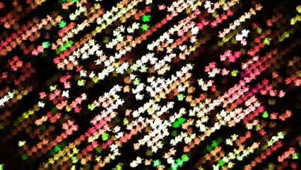 Poster - Rotating background with bright dots moving lines. Motion. Moving streams of flashing dots in disco ball style. Disco background with rotating stream of colorful flashing dots