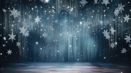 Sticker - Snowflakes dance, stars twinkle, and candles glow, setting the stage for a magical Christmas Eve.