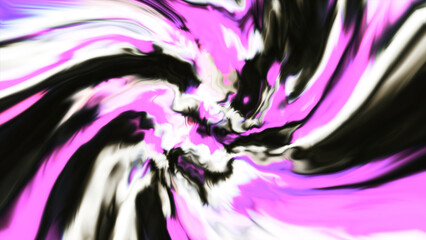 Poster - Streams of moving abstract spots in energy spiral. Motion. Lines of colors move in spiral flow. Spotted energy flows in spiral