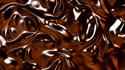 Poster - Pink and brown thick mucus. Design. Bright liquid in the animation that spreads in different directions.