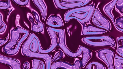 Poster - Pink and brown thick mucus. Design. Bright liquid in the animation that spreads in different directions.