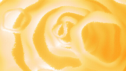 Poster - Yellow muddy spots. Motion. Light background with drawing rotating patterns made in 3d format.