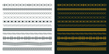 Boho Style Ethnic Border Pattern Set Black And Yellow Post Or Banner Design Vector File