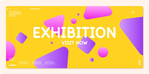 Poster - Composition with geometric shapes. Abstract background for design.