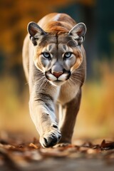 Wall Mural - portrait of american cougar or mountain lion