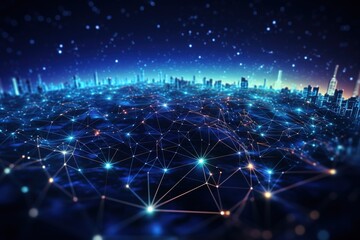 data network connect , Blockchain technology, futuristic global networking