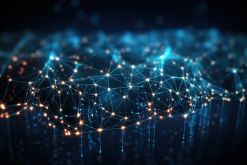 data network connect , blockchain technology, futuristic global networking