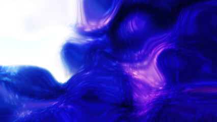 Poster - Blue and green background. Motion. Light blots in 3d animation that slowly move in different directions.