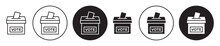 Voting Ballot Box Vector Icon Set In Black Color. Suitable For Apps And Website UI Designs