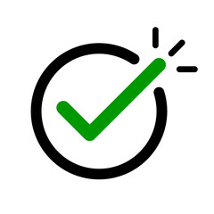 Aufkleber - Pop check box sign. Vector.