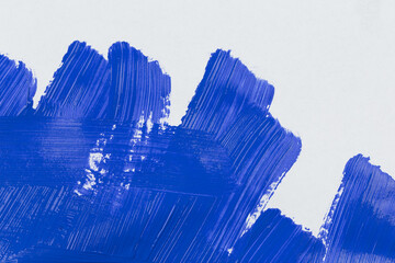 Poster - Blue color stroke of the paint brush