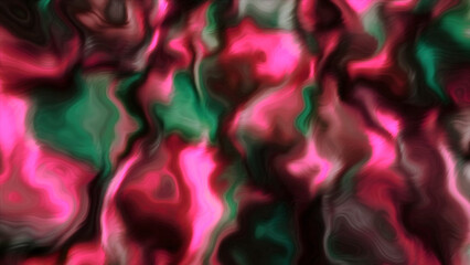 Poster - Grey and pink background made in animation. Motion. Glossy gasoline blots made in 3d format illuminated by light.