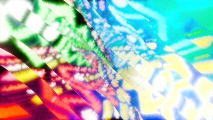Poster - Hypnotizing patterns. Motion. Multicolored patterns flashing made in 3d format.