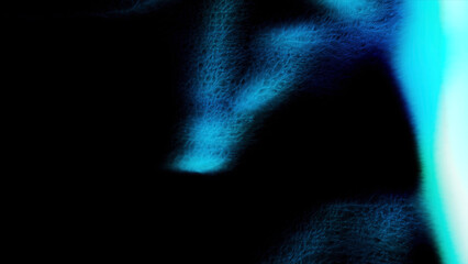 Poster - Blue light. Motion. Black background with a playing spot of light made in abstraction.