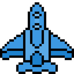 Sticker - Plane Pixel Art Color Outline Icon