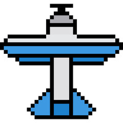 Sticker - Plane Pixel Art Color Outline Icon