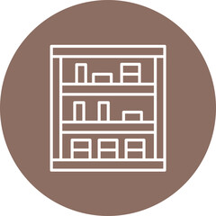 Canvas Print - Bookshelf Icon