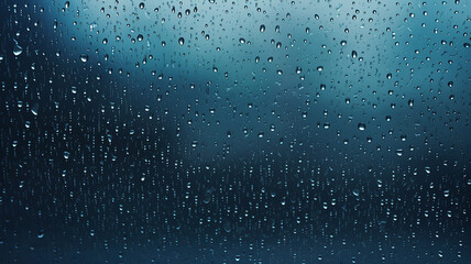 Wall Mural - Raindrops on window glass.