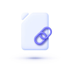 Poster - Hyperlink document 3d, great design for any purposes. Business concept. Vector illustration design template
