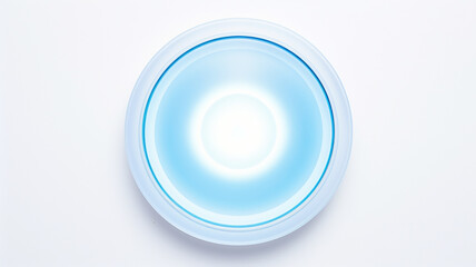 Aufkleber - blue light luminescent button isolated on the background of computer graphics website design