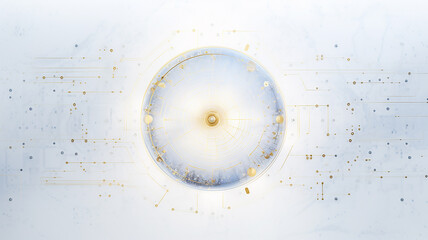 Aufkleber - white computer chip light fluorescent button isolated on the background computer graphics website design