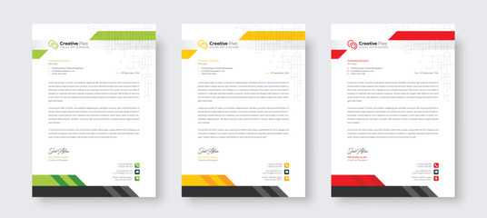 minimal creative professional newsletter corporate modern business proposal letterhead design templa