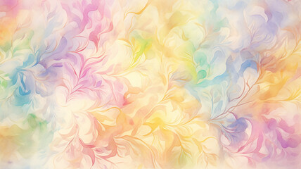 Wall Mural - background spectrum floral ornament vintage wallpaper in multi-colored soft color design. copy space blank