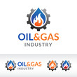 gas & oil logo design vector illustration