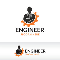 Wall Mural - engineer logo design vector template